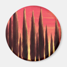 Tuscany Landscape Painting - Multi Refrigerator Magnets