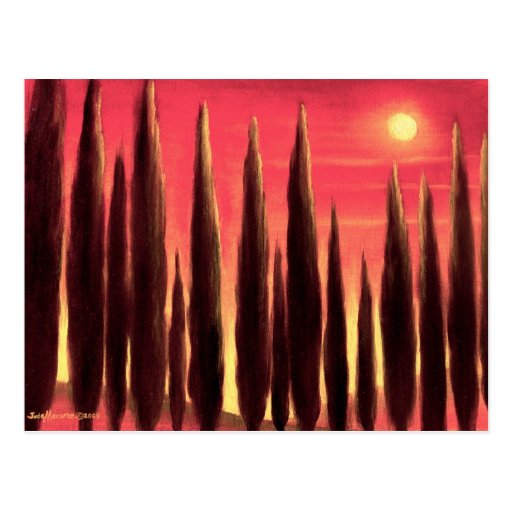 Tuscany Landscape Painting - Multi Post Card