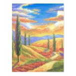 Tuscany Landscape Painting - Multi Postcards