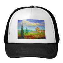 Tuscany Poppies Mesh Hat