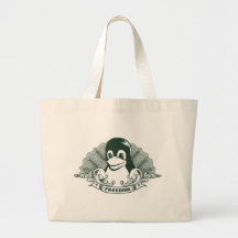 Tux Penguin - (Linux, Open Source, Copyleft, FSF) Tote Bag