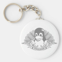 Tux Penguin - (Linux, Open Source, Copyleft, FSF) Keychains