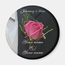 Tux & Rose Save the Date Magnet