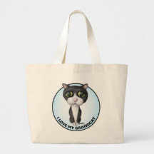 Tuxedo Cat - I Love My Grandcat Bag