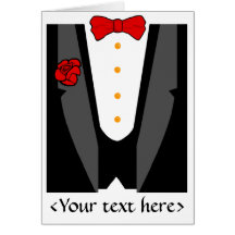 Tuxedo invitation greeting cards