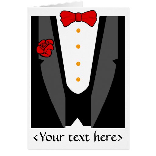 Tuxedo invitation greeting cards
