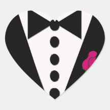 Tuxedo Sticker You Choose Rose Colour