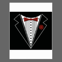 Tuxedo Tshirt postcards
