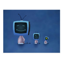 TV Heads (Colour 2) Postcards