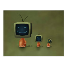 TV Heads Post Card