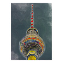 Tv Tower (Fernsehturm), Berlin, Art Effect Business Card