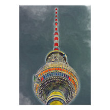 Tv Tower (Fernsehturm), Berlin, Art Effect Invitation