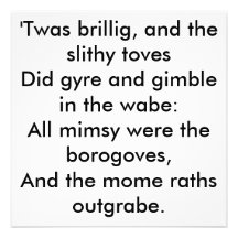 'Twas brillig, and the slithy toves Did gyre an... Invites