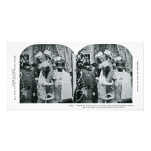 Twas the Night Before Christmas Stereoview 1897 Photo Greeting Card