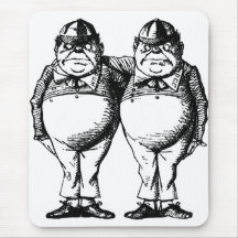 Tweedle Dee and Tweedle Dum Mouse Pad