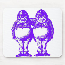 Tweedle Dee & Tweedle Dum in Purple Pink Mouse Mat