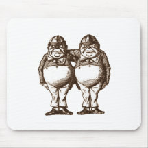 Tweedle Dee & Tweedle Dum Sepia Mouse Mat