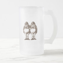 Tweedle Dee & Tweedle Dum Sepia Mugs