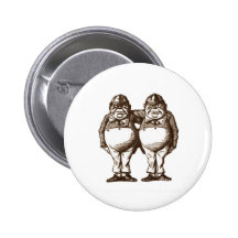 Tweedle Dee & Tweedle Dum Sepia Pins