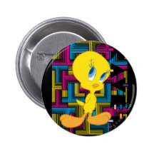 Tweety Electronic Colour Pinback Button