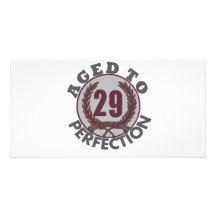Twenty Nine and aged to Perfection Birthday Photo Cards