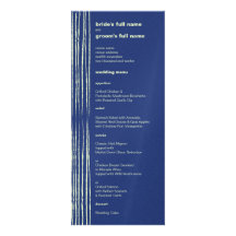 Twilight Aqua Wedding Menu Personalized Announcement