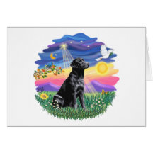 Twilight - Black Labrador Retriever Card