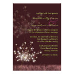 Twilight Dandelion Floral Formal Wedding Invites