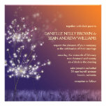 Twilight Dandelion Whimsical Floral Formal Wedding Custom Announcements