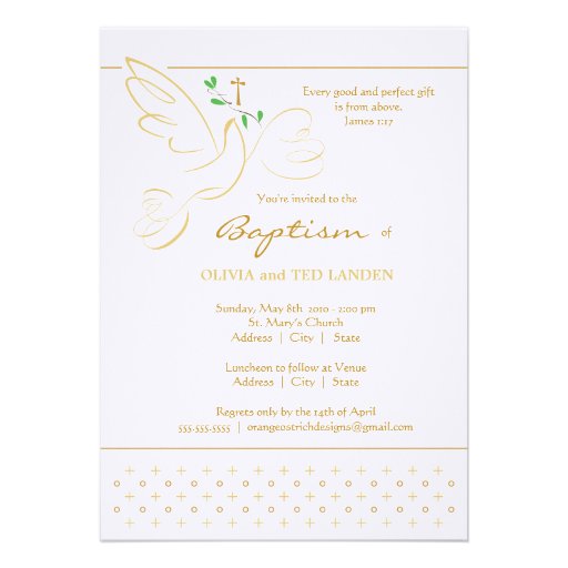 Twin Baptism | Christening Invitation