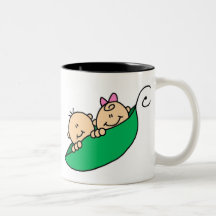 Twin Boy and Girl in Pea Pod Mug