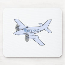 Twin-Engine Airplane Mouse Pads