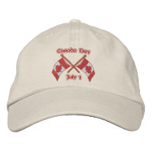 Twin Flags Canada Embroidered Baseball Cap