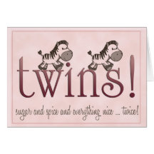 Twin Girls! Cards