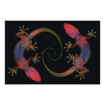 Twin lizzards art photo