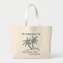 Twin Palm Trees Wedding Day Survival Kit Bag