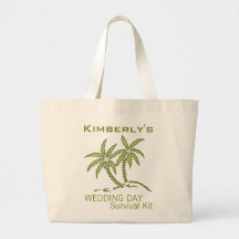 Twin Palm Trees Wedding Day Survival Kit Bag