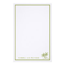 Twin Palm Trees Wedding Stationery