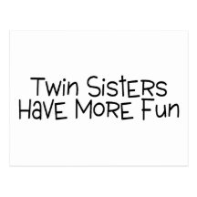Twin Sisters Have More Fun Postcards