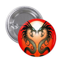 Twin Tribal Dragons Pin