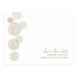 Twine Globes Modern Wedding Save The Date Postcard