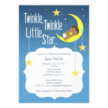 Twinkle Twinkle Little Star Baby Shower Invite