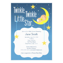 Twinkle Twinkle Little Star Baby Shower Invite