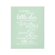 Twinkle Twinkle Little Star Gallery Wrapped Canvas