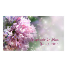 Twinkling Pink Lilacs Place Cards Business Card Template