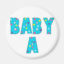 Twins Baby A Brights Refrigerator Magnet