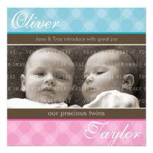 TWINS BABY ANNOUNCEMENT :: harmony 1SQ