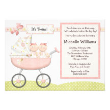 Twins Baby Shower Invitation