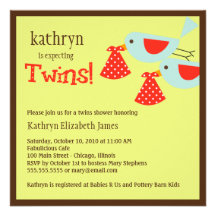 Twins Baby Shower Invitation