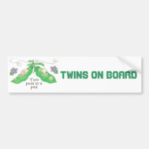 Twins On Board Bumper Stickers